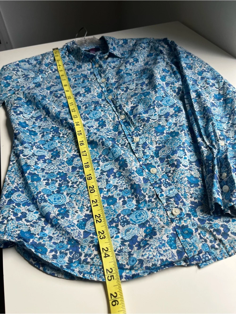J Crew Liberty Of London Slim Perfect Shirt Elysian Day Blue Floral 6 Cotton